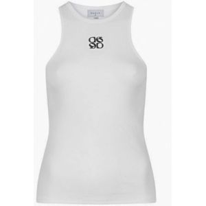 Dante6 Dames top wit (Maat: 42) - Effen - Halslijn: Ronde hals,