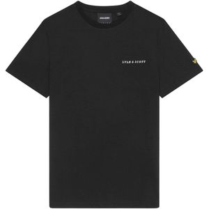 Lyle & Scott T-shirt zwart (Maat: S) - Effen - Halslijn: Ronde hals,