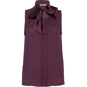 Rinascimento Top bordeaux (Maat: M) - Effen - Halslijn: Opstaande kraag,