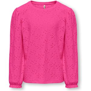 Only T-Shirt roze (Maat: 152) - Broderie - Halslijn: Ronde hals,