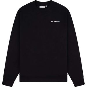 Off The Pitch Heren trui zwart (Maat: L) - Fotoprint - Halslijn: Ronde hals,