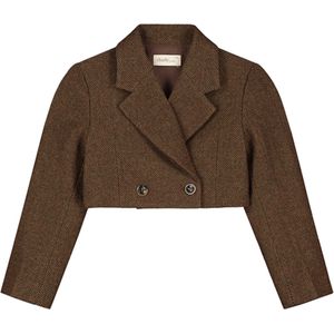 Charlie Petite Meisjes blazer bruin (Maat: 116)