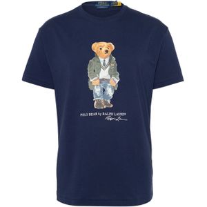 Ralph Lauren T-shirt blauw (Maat: M) - Fotoprint - Halslijn: Ronde hals,