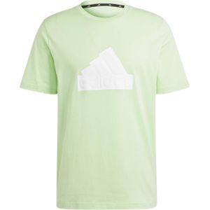 Adidas T-shirt groen (Maat: L) - Effen - Halslijn: Ronde hals,