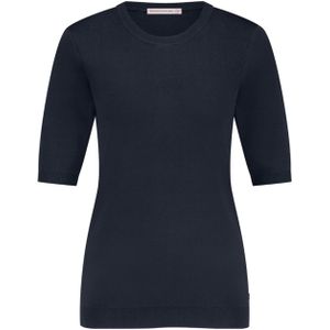 Studio Anneloes Dames trui blauw (Maat: 2XL) - Effen - Halslijn: Ronde hals,