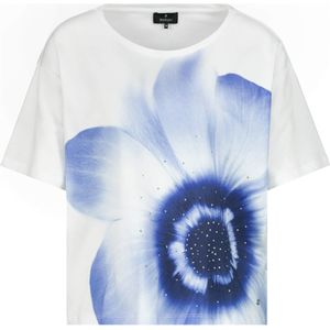 Monari T-shirt wit (Maat: 42) - Fotoprint - Halslijn: Ronde hals,