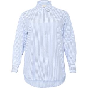 Kaffe Curve - Overhemden - Blauw - Gestreept Windsurfer Shirt