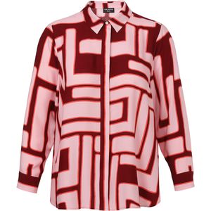 Via Appia Due - Blouse - Bordeaux - Lange Mouw - 2514663