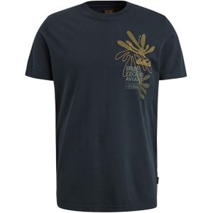 PME Legend T-shirt blauw (Maat: XL) - EffenTekst - Halslijn: Ronde hals,