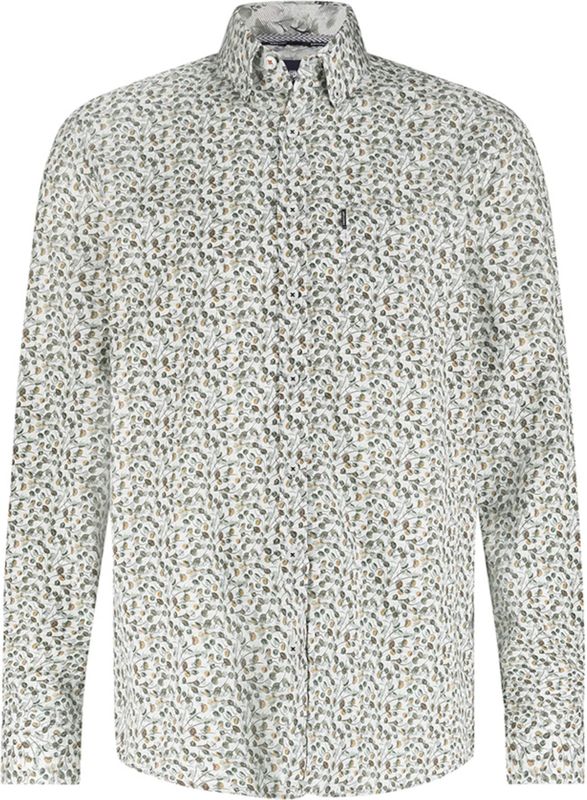 State of Art - Overhemd - Groen - Allover Print - Regular Fit