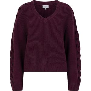Dante6 Sweater bordeaux (Maat: M) - Effen - Halslijn: V-hals,