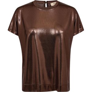 Mos Mosh - MM Nivola O-neck - T-shirt - Bracken - Metallic