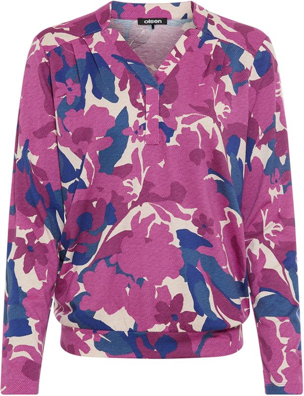 Olsen Dames longsleeve roze (Maat: 38) - Halslijn: V-hals,