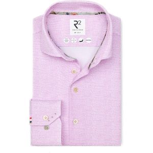 R2 Amsterdam Heren overhemd extra lange mouw roze (Maat: 40)