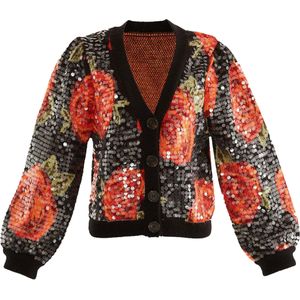 FARM Rio Dames vest rood (Maat: XL) - BloemenGlitter - Halslijn: V-hals,