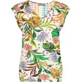 Geisha Blouse multicolor (Maat: S) - Halslijn: V-hals,