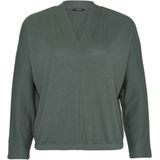 Opus - Top - Donker Groen - Korte Mouw