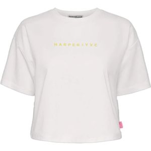 Harper & Yve T-shirt ecru (Maat: L) - Logo - Halslijn: Ronde hals,