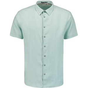 No Excess Overhemd korte mouw groen (Maat: XL) - Effen