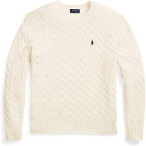Ralph Lauren Heren trui ecru (Maat: M) - Effen - Halslijn: Ronde hals,