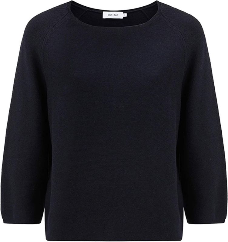 Knit-ted - Pullover 252P007 Sarah - Donker Blauw