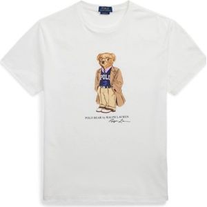 Ralph Lauren Heren t-shirt wit (Maat: M) - Fotoprint - Halslijn: Ronde hals,