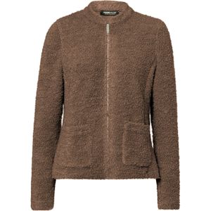 Frank Walder - Dames Vest - Bruin - Opstaande Kraag - NOSStrick