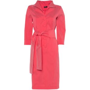 MOQ Jurk roze (Maat: 46) - Effen - Halslijn: Revers,