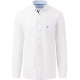 Fynch-Hatton Overhemd lange mouw wit (Maat: S) - Effen