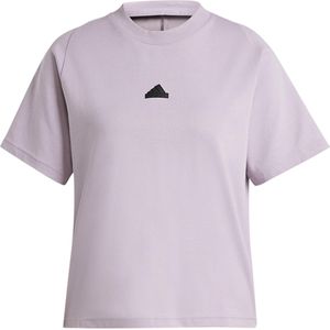 Adidas T-shirt paars (Maat: S) - Effen - Halslijn: Ronde hals,