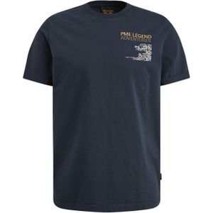 PME Legend T-shirt blauw (Maat: M) - Tekst - Halslijn: Ronde hals,