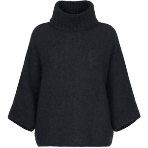 No man's land Coltrui zwart (Maat: XS-S) - Effen - Halslijn: Col,