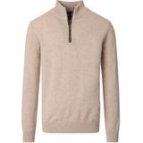Casa Moda - Half-Zip Sweater - Beige - Effen