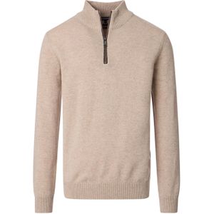 Casa Moda - Half-Zip Sweater - Beige - Effen