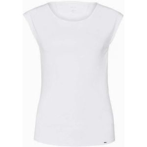 Marc Cain Essentials T-shirt wit (Maat: 42) - Effen - Halslijn: Ronde hals,