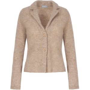 No man's land Blazer beige (Maat: S) - Effen - Halslijn: Revers,