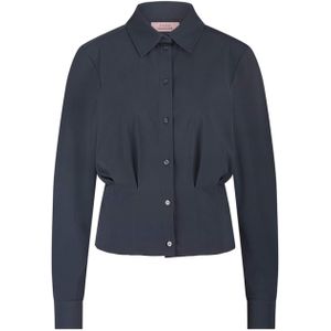 Studio Anneloes Dames blouse grijs (Maat: XS) - Effen - Halslijn: Polokraag,