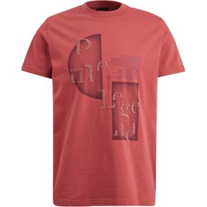 PME Legend T-shirt rood (Maat: 3XL) - Tekst - Halslijn: Ronde hals,