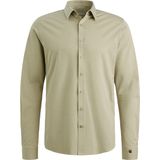 Cast Iron Heren overhemd lange mouw groen (Maat: S) - Effen