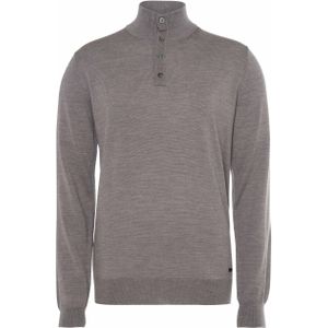 Seven Dials Trui bruin (Maat: M) - Mélange - Halslijn: Opstaande kraag,