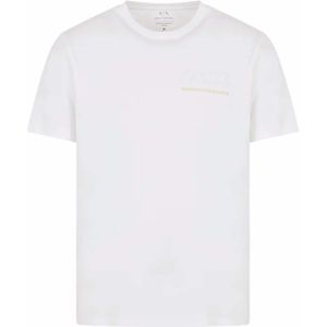 Armani Exchange T-shirt ecru (Maat: S) - Effen - Halslijn: Ronde hals,
