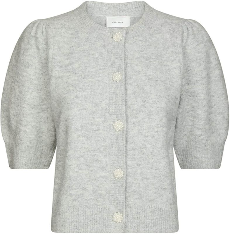 Neo Noir - Trudy Deco Knit - Cardigan - Lichtgrijs