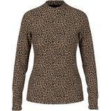 Marc Cain - Shirt - Bruin - Dierenprint - Lange Mouw - Slanke Pasvorm