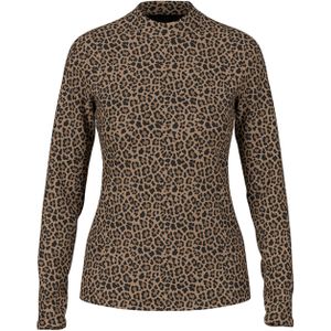 Marc Cain - Shirt - Bruin - Dierenprint - Lange Mouw - Slanke Pasvorm