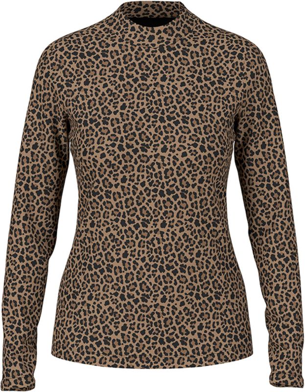 Marc Cain - Shirt - Bruin - Dierenprint - Lange Mouw - Slanke Pasvorm
