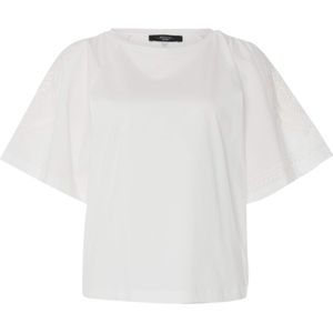 Weekend MaxMara T-shirt ecru (Maat: M) - Effen - Halslijn: Ronde hals,