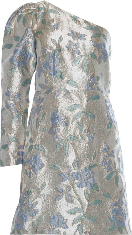 Freebird Jurk zilver (Maat: M) - Halslijn: One shoulder,