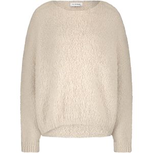 In Shape Dames trui ecru (Maat: S-M) - Effen - Halslijn: Ronde hals,