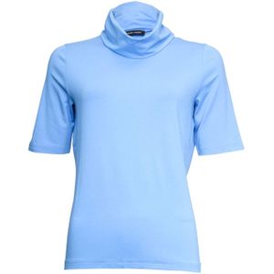 Roberto Sarto T-shirt blauw (Maat: 48) - Effen - Halslijn: Col,