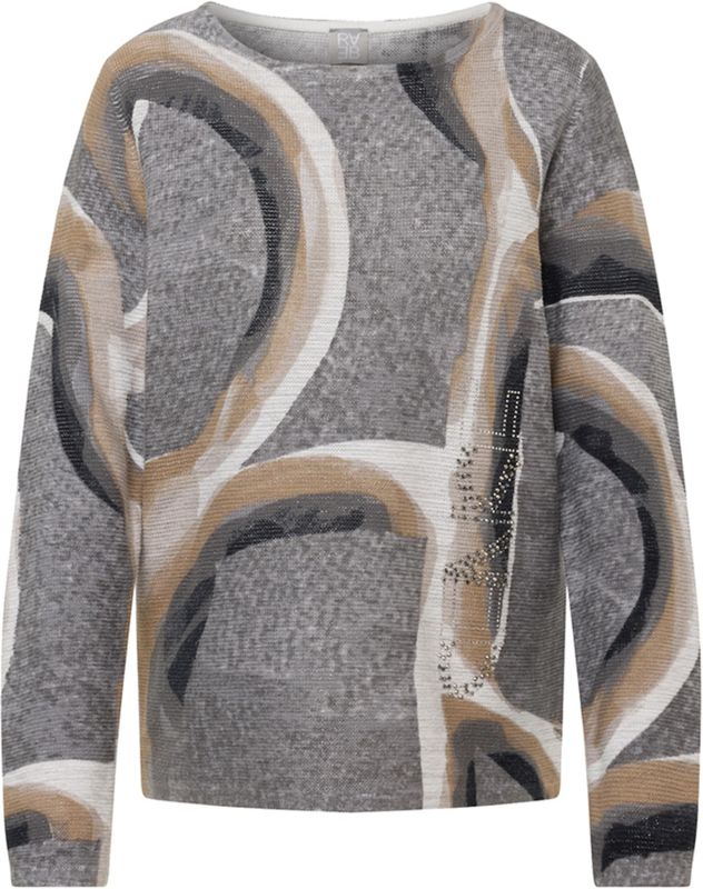 Rabe - Pullover - Grijs - Dames - Ronde Halslijn